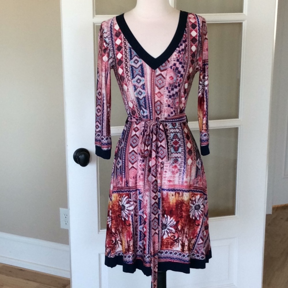 Boutique Dress A Line Silky Small Form Fit Stretch